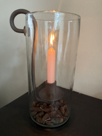 Compleet windlicht + glashaak kandelaar