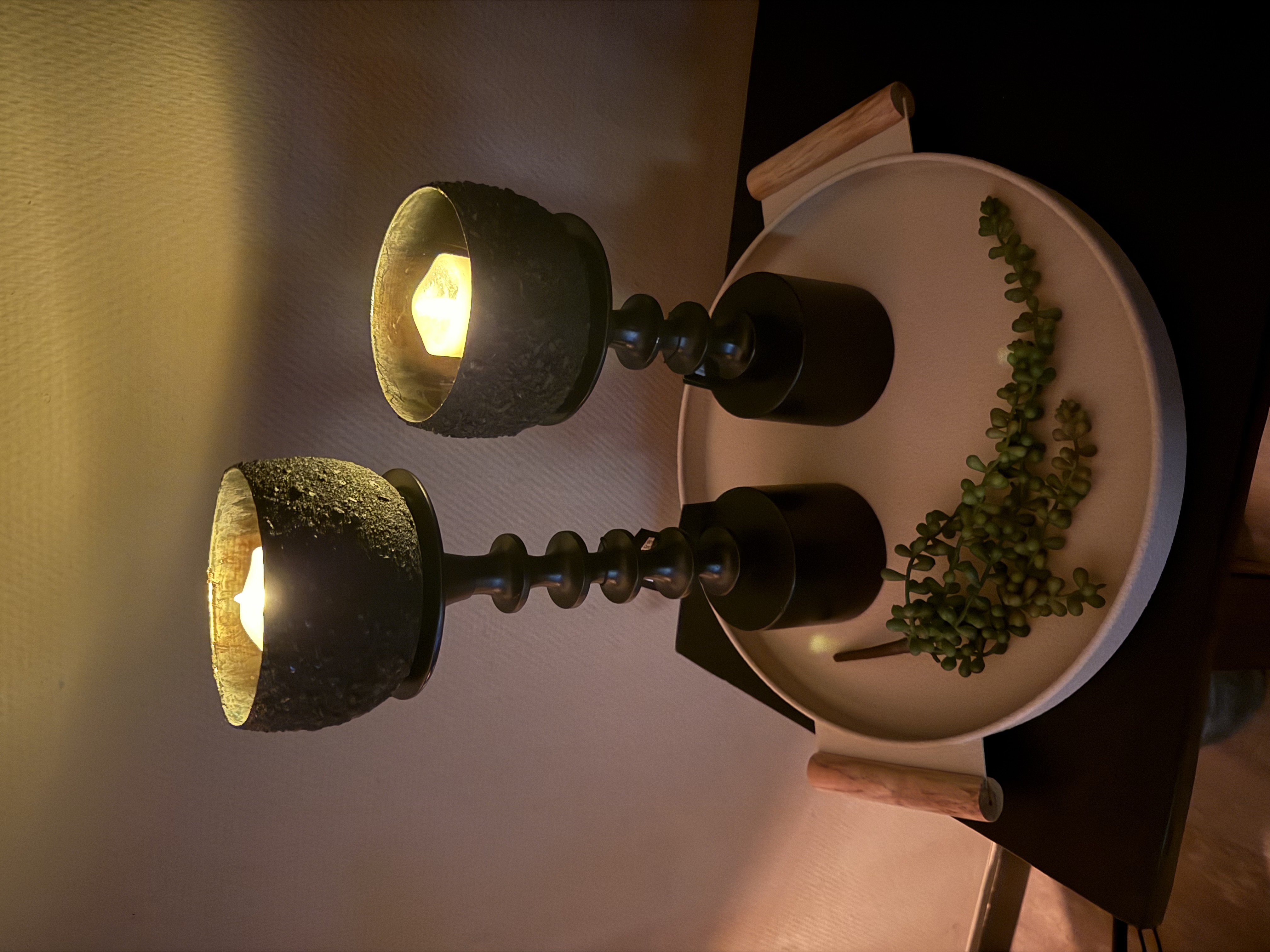 Set ( 2 st) colmore kandelaars + led kaars
