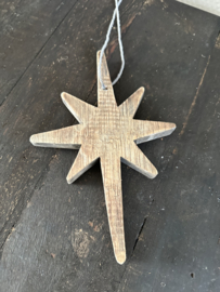 Houten ster 12,5 cm