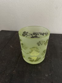 Waxine glaasjes  viooltjes