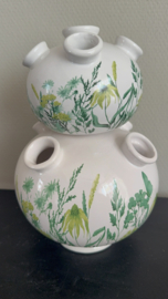 Tulpenvaas bloemen groen/wit