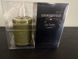 Set (2) led kaarsjes  diverse kleuren