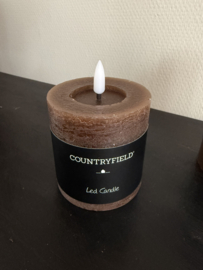Countryfield Stomp kaars led bruin  in 2 maten