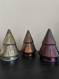 Led kerstboom glas in 3 kleuren