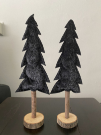 Kerstboom zwart stof