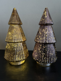 Led kerstboom glas in 2 kleuren