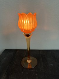 Tulpen waxine glaasjes oranje