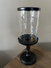 Candle holder + glas  31H