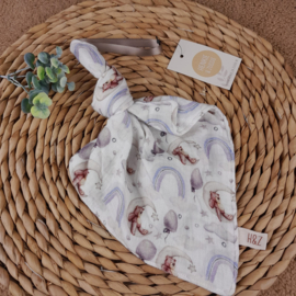 Baby speendoekje offwhite met slapend beertje