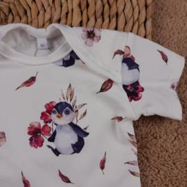 Shirt offwhite met pinguins