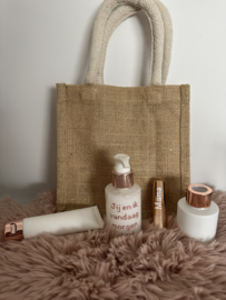 Geschenktasje wit-rosé
