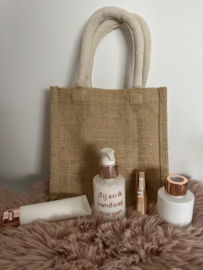 Geschenktasje wit-rosé