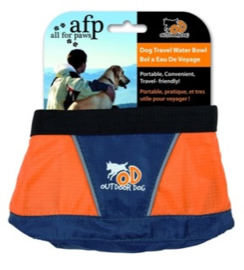 AFP Outdoor dog water bowl oranje