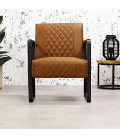 Fauteuil stevie cognac