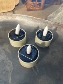 Solar waxine lichtje zand kleur