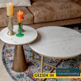 Bijzettafel Essy White marble | 45 cm