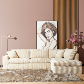MySofa Teddy | Beige | 2,5 zits + Divan Rechts