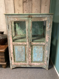 Unieke kast blauw/groen
