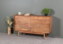 Retro media dressoir met schuifdeur 117x30x70 cm