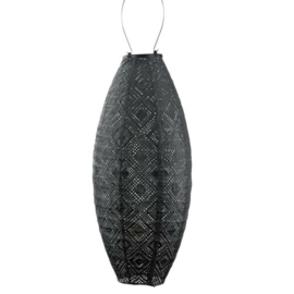 Solar lampion ovaal 20 grey /black