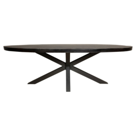 Eetkamertafel Denver Black | Ovaal | 240 cm