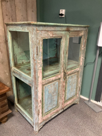 Unieke kast blauw/groen