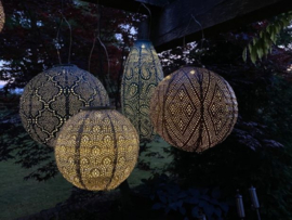 LUMIZ solar lampion Rond | Tijgers | Geel | Ø40 cm