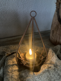 Ijzeren decoratie hanger met schaaltje