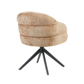 Eetkamerstoel Bella | Cinnamon | Poot Black | Met armleuning (2 stuks)