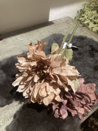 Kunst bloem dahlia taupe