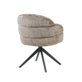 Eetkamerstoel Bella | Clay | Poot Black | Met armleuning (2 stuks)