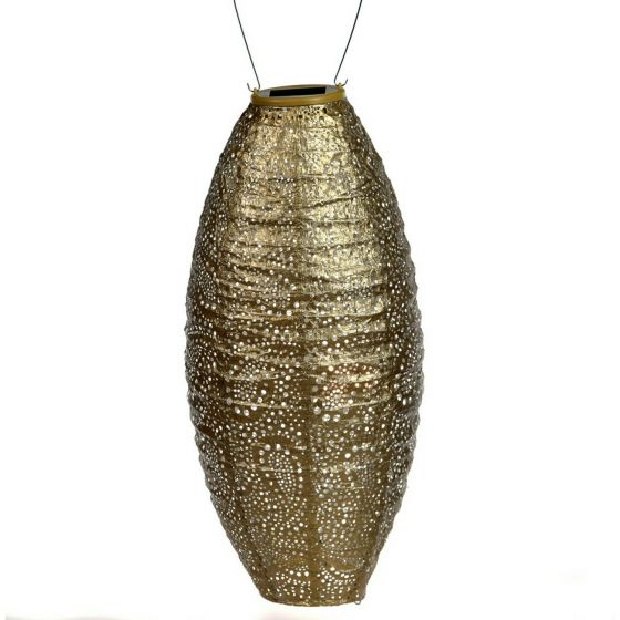 Lumiz Solar Lampion Paisley Long Oval - 20 cm - gold