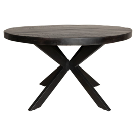 Eetkamertafel Denver Black | Rond | 120 cm