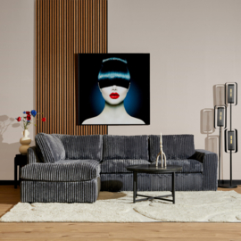 MySofa Teddy | Antraciet | Divan Links + 2,5 zits