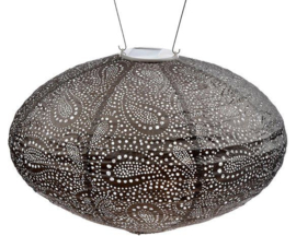 Lumiz Solar Lampion Paisley Oval - 40 cm - Taupe