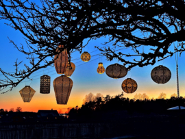 Solar Lampion drop – 28 – Orange 