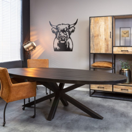 Eetkamertafel Denver Black | Ovaal | 210 cm