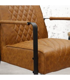 Fauteuil stevie cognac