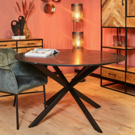 Eetkamertafel Lynn | Rond | Zwart marmer | 130 CM