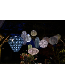 Lumiz Solar Lampion Bazaar Rond - 30 cm - Zeeblauw