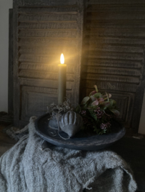 plateau met kaars standaard grey