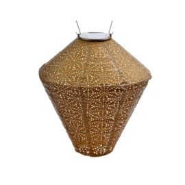 Solar Lampion Sashiko Diamond – 28 cm – Goud