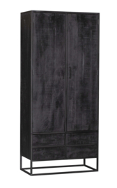 Kabinet Denver Black | Mangohout en staal | 90 cm