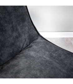 De draaibare fauteuil tommy velvet antraciet