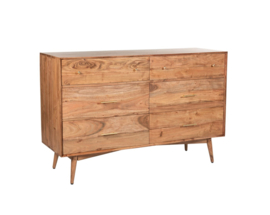 Retro large dressoir met 6 lades 140x45x90 cm