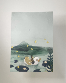Floating baboon - grote kaart