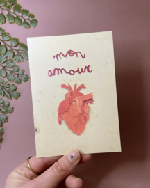 Mon amour - ansichtkaart