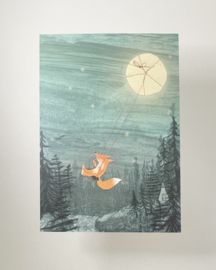 Fox on a swing - grote kaart