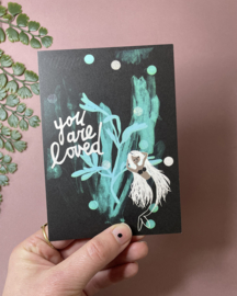 You are loved (donker) - ansichtkaart