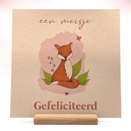 Een meisje gefeliciteerd